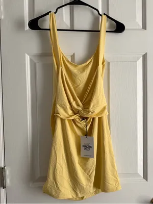 Princess Polly Kassanda Mini Dress Yellow thumbnail 4