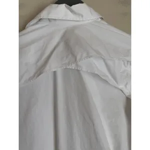 Ann Mashburn Button Down Shirt Women XS White Stretch Cotton thumbnail 3