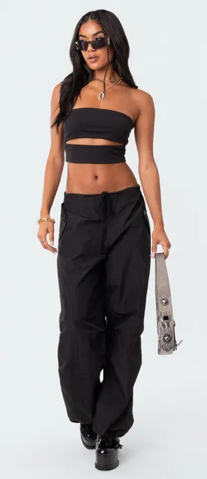 EDIKTED Rian Nylon Cargo Pants size xs / s‎ thumbnail 1