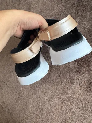Nike Metallic Tan and Black Double-Strap Slide Sandals thumbnail 7