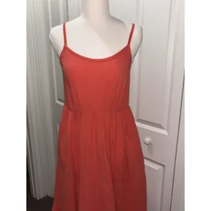 Women's Magaschoni Peach Casual Dress 100% Organic Cotton Sleeveless Midi Size thumbnail 8