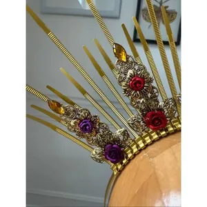 NIP New Goddess Crown Headband Sunburst Halo Day of the Dead Costume thumbnail 6