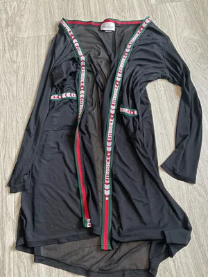 Caren Sport Black Open-Front Cardigan with Red & Green Trim thumbnail 1