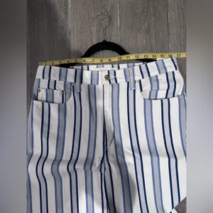 Free People Nobody Denim Monte Carlo Jeans new with tags stripe pattern y2k blue thumbnail 6