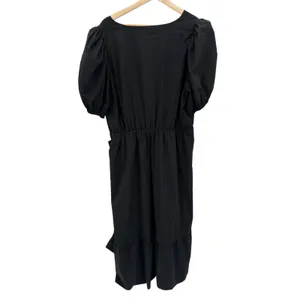 Express Womens Black Tiered Maxi Dress Size XL NWT Minimal Cottage Quiet‎ Luxury thumbnail 2