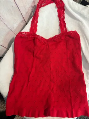NWOT Intimately Free People Eyelet Seamless Halter Top thumbnail 2