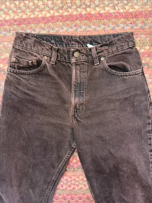 Vtg 550 Levis Dark Brown Denim Jeans thumbnail 2
