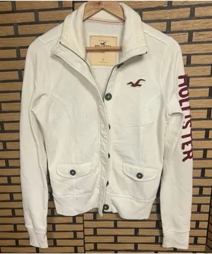 Hollister Cream Button Front Cardigan Size‎ Large thumbnail 1
