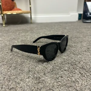 Saint Laurent Sunglasses SL M94 001‎ Shiny Black Frame Grey Lens thumbnail 13