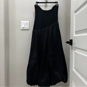 Petal & Pup Annalyse Strapless Bubble Hem Midi Dress Asymmetrical Bodice Size M thumbnail 4