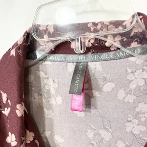Vince Camuto XL Pajama Set Burgundy Floral Long Sleeve‎ Pants Feminine 651 thumbnail 13