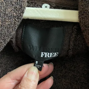 Wilfred Free Cardigan Women‎ Small Brown Cozycore Shawl Collar Hooded Fleece thumbnail 5