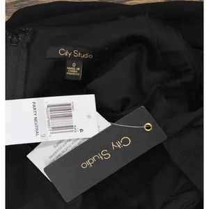 NWT City Studio Juniors Sheer Long Sleeve Mesh Fit Flare Skater Dress Black 0 thumbnail 6