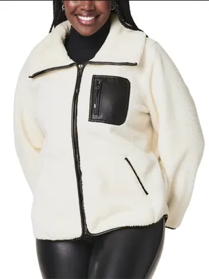 NWT SPANX Fleece Full Zip jacket sz S thumbnail 7