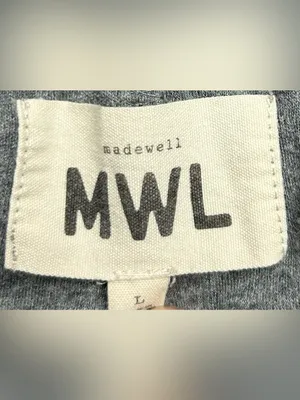 Madewell MWL Women’s Size L Breeze Drawstring Heather Grey Shorts thumbnail 2
