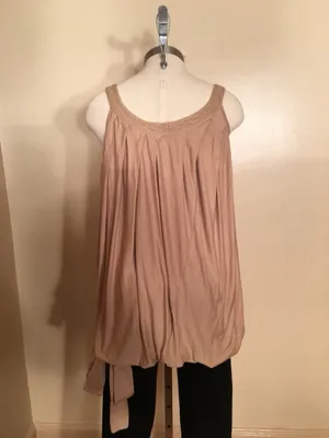 Paige Premium Denim XS Blush Pink Side Tie Bubble Hem Tank Top thumbnail 3