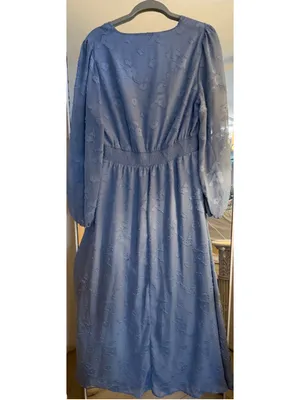 NEW Simplee Blue Floral Maxi Dress M thumbnail 2
