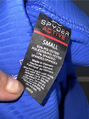 Spyder Royal Blue Ribbed Leggings Small thumbnail 6