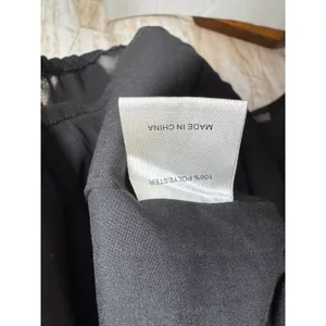White Fox Black Sheer Ruffle Tie Front Bell‎ Sleeve Mini Dress S thumbnail 4