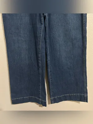GAP Dark Wash High Rise Wide Leg Cropped Denim Jeans Women’s Size 12 / 31 thumbnail 5