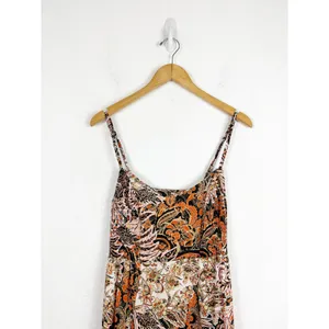 Free People Forever Yours Smocked Slip Maxi Dress Small Brown Black Floral Boho thumbnail 5