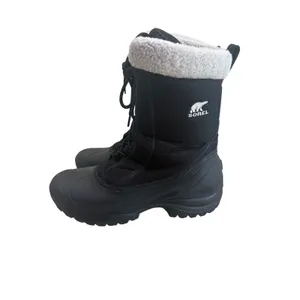 SOREL Cumberland Black Insulated Snow Winter Boots Size 8‎ Shearling Lace Up thumbnail 4