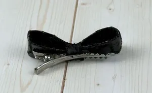 Vintage Y2K Black Bow Hair Clip Goth 2000 Emo Scene thumbnail 4