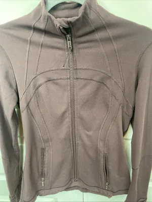 lululemon athletica Burgundy Full Zip Jacket Zipped Pockets Thumbholes 8 thumbnail 3