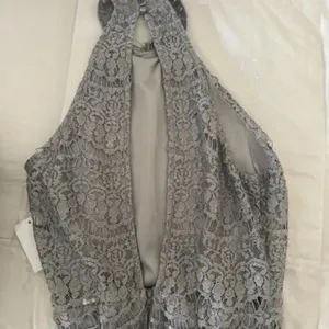 Charlotte Russe Sleeveless Grey Lace Mini Dress Size Small thumbnail 5