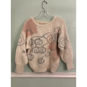 Lauren Hansen Handknit Vintage‎ 80s Sweater Size M Wool Blend Pastel Fairy Kei thumbnail 2