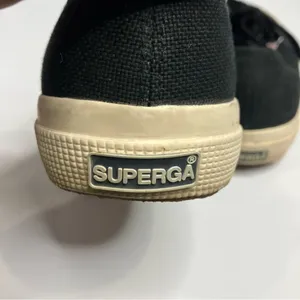 Superga black canvas sneakers unisex‎ sizing thumbnail 5