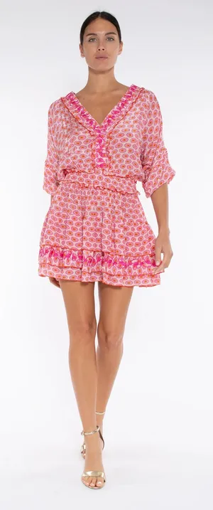 Taj by Sabrina Ilias Pink Dress Size L thumbnail 1