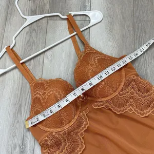 Juicy Couture Mesh Lace Chemise Orange (large) sexy babydoll padded lingerie y2k thumbnail 2