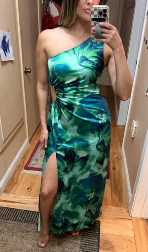 Toperth Emerald Green Maxi Dress thumbnail 1