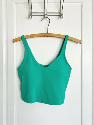 Lululemon • Align Tank Top crop Maldives Green nulu built in bra athletic yoga thumbnail 2