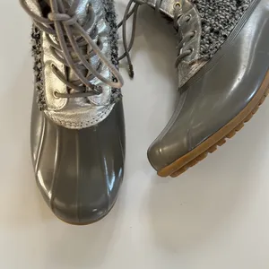 Sam Edelman Gray Bling Snow Rain Boots 8 thumbnail 2