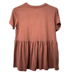 American Eagle Women Size XS Babydoll Tiered‎ Short Sleeve Shirt Stretch Flowing thumbnail 2
