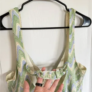 For Love & Lemons Yori Mini Dress in Green thumbnail 10