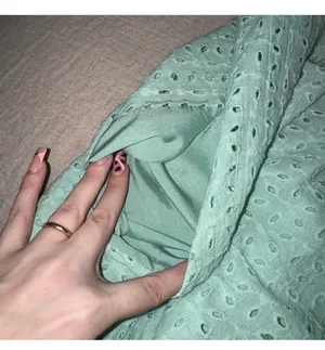 Mustard Seed Eyelet Green Romper Dress thumbnail 7