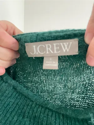 J. Crew Deep Green Wool Roll Neck Sweater thumbnail 4