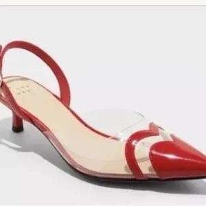 A New Day Red Heart Slingback Heels thumbnail 4
