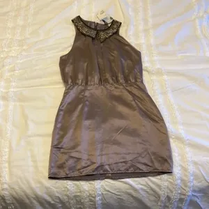 NWT H&M Sleeveless silver‎ dress thumbnail 3