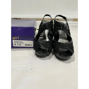 Madden Girl Black‎ Slingback Heels Peep Toe Platform Pumps Party Shoes thumbnail 10