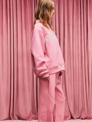 Parke Blush + Lavender Valentines Varsity Mockneck Sweater limited edition S/m thumbnail 3