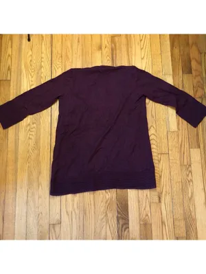 Evolution by Cyrus Women's NWT Rayon Blend Burgundy Open Cardigan - Size M thumbnail 9