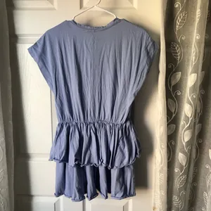 Zara V-Neck Tiered Women mini dress ruffles design 100% cotton size M thumbnail 7