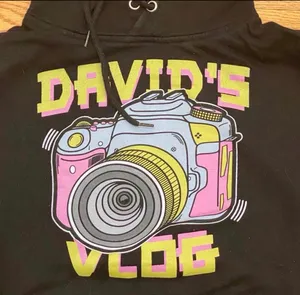 David Dobrik You Tube Vlog Squad Sweatshirt Black S Camera Multicolor thumbnail 2