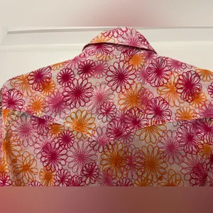 Panhandle Slim Pink and Orange Floral Button Down Shirt Size S thumbnail 6