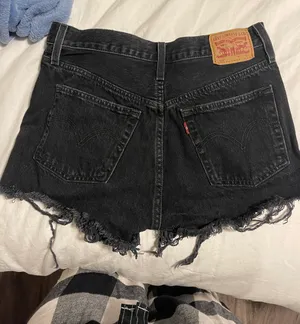 Levi's Black 501 Jean shorts thumbnail 6