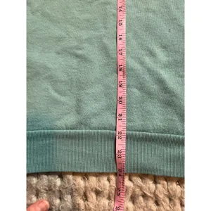 Vintage grandma collar sweatshirt white flower green size med thumbnail 7